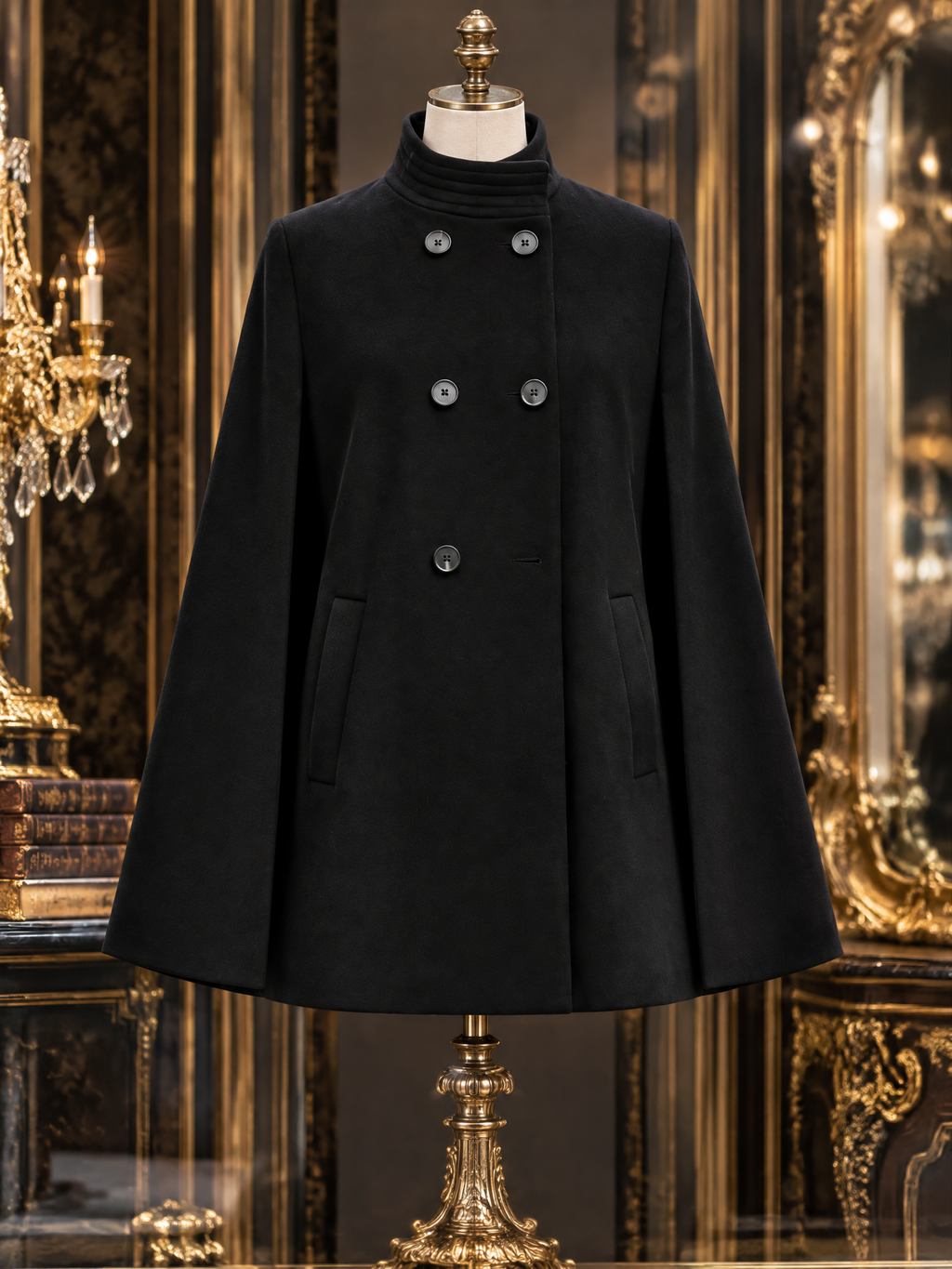 Vintage Double Breasted Cape Coat