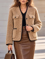 Vintage Fleece Trim Teddy Jacket