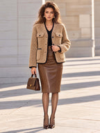 Vintage Fleece Trim Teddy Jacket