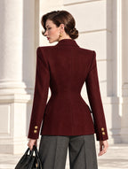 Vintage Burgundy Tailored Blazer
