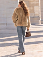 Vintage Faux Fox Fur Cropped Jacket