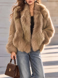 Vintage Faux Fox Fur Cropped Jacket