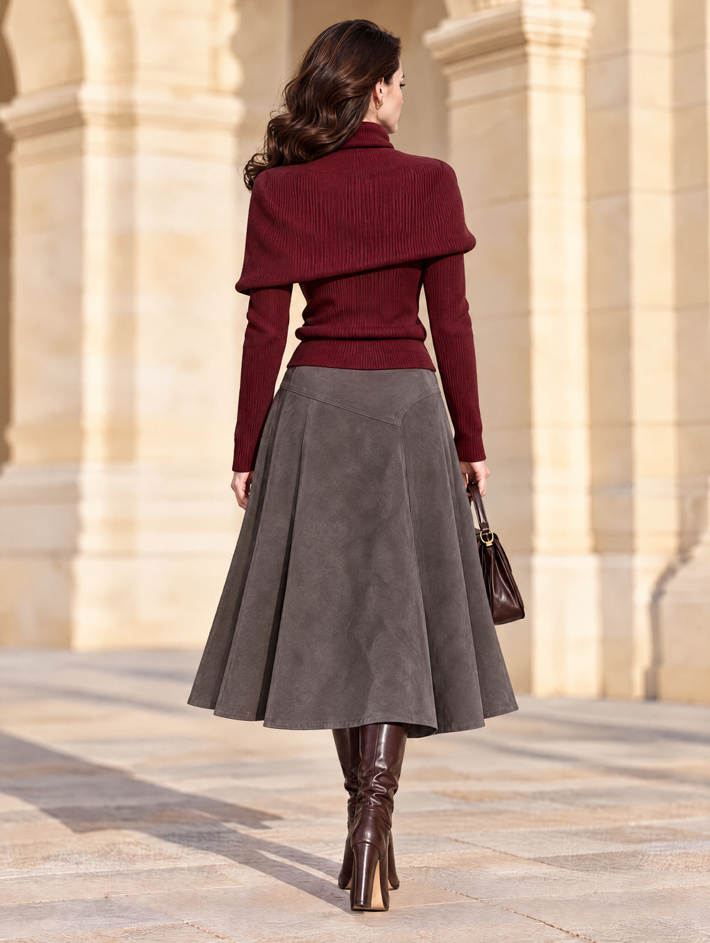 Vintage Cowl Cape Knit Top