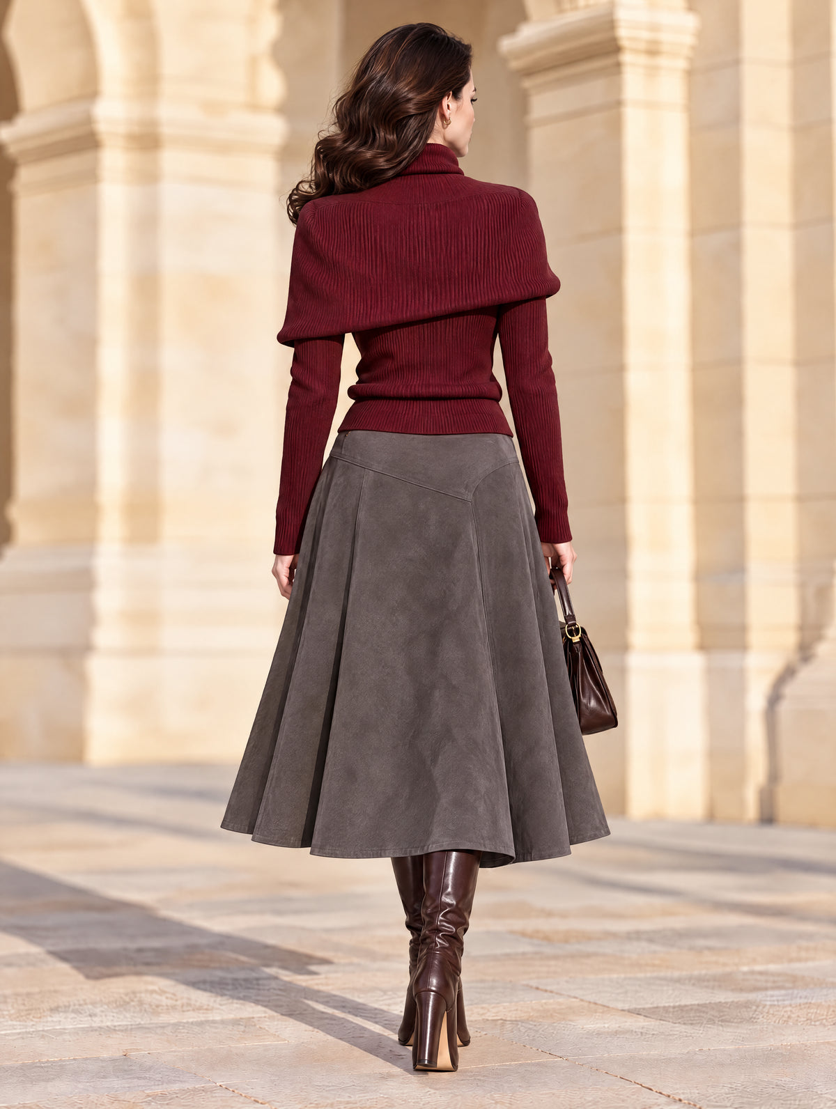 Vintage Cowl Cape Knit Top