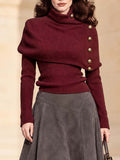 Vintage Cowl Cape Knit Top