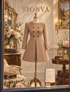 Vintage Mini Herringbone Coat Dress