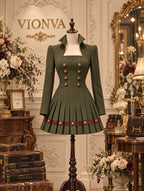 Vintage Mini Double Breasted Army Dress