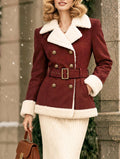 Vintage Suede Sherpa Lined Winter Coat