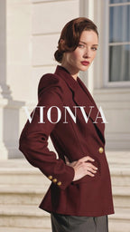 Vintage Burgundy Tailored Blazer