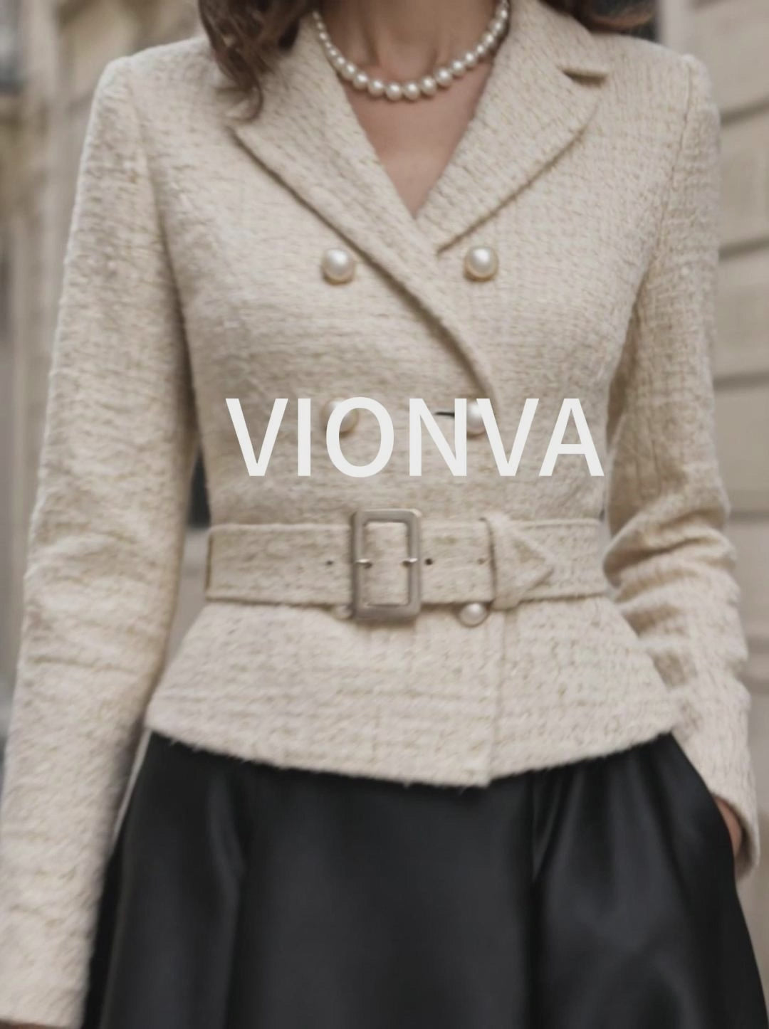 Vintage Cream Tweed Jacket