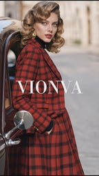 Vintage Plaid Blazer Midi Skirt Outfit
