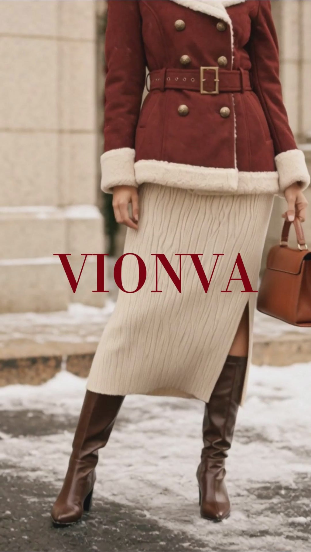 Vintage Suede Sherpa Lined Winter Coat