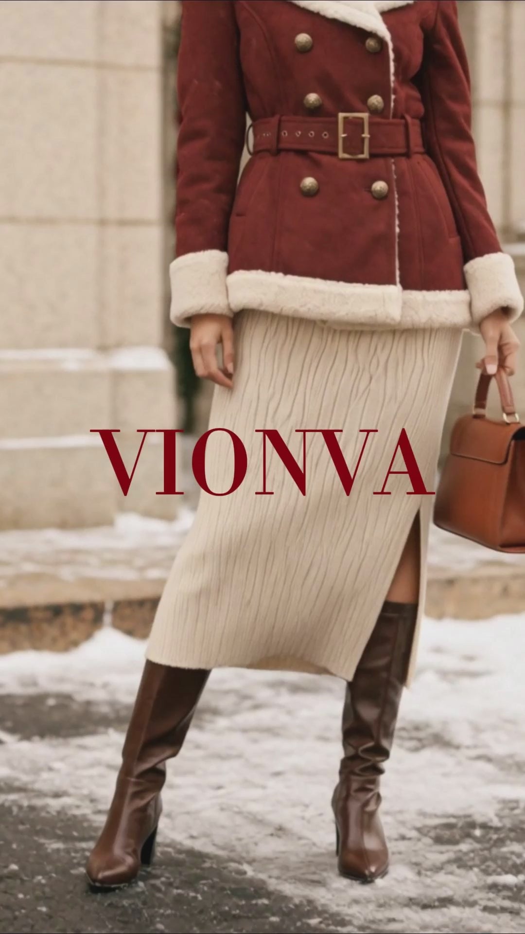 Vintage Suede Sherpa Lined Winter Coat