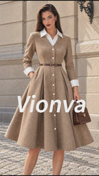 Vintage Shirt Midi Dress