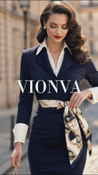 Vintage Lapel Belted Bodycon Midi Dress