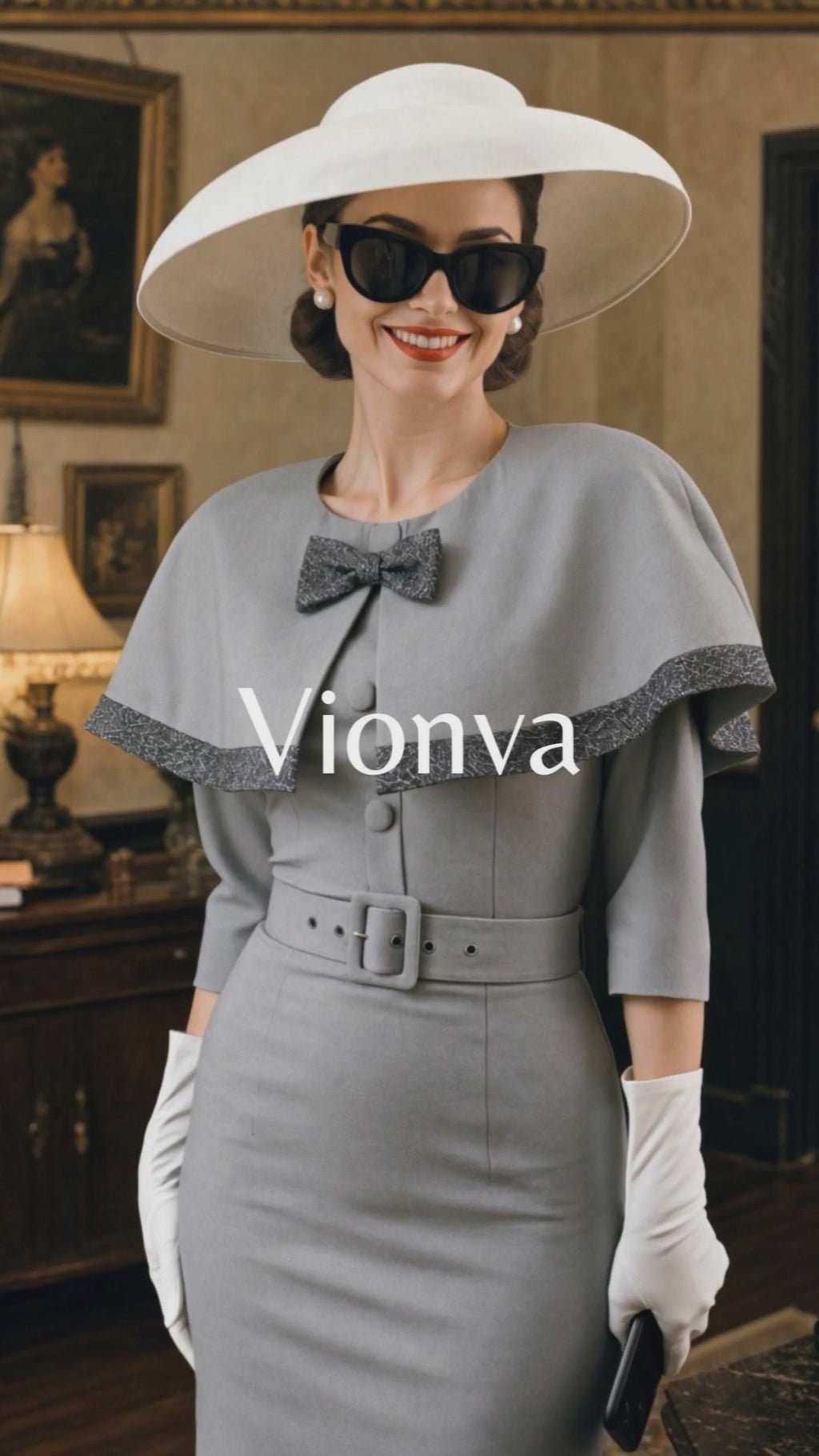 Vintage Fitted With Shrug Midi Dress Two Piece Set