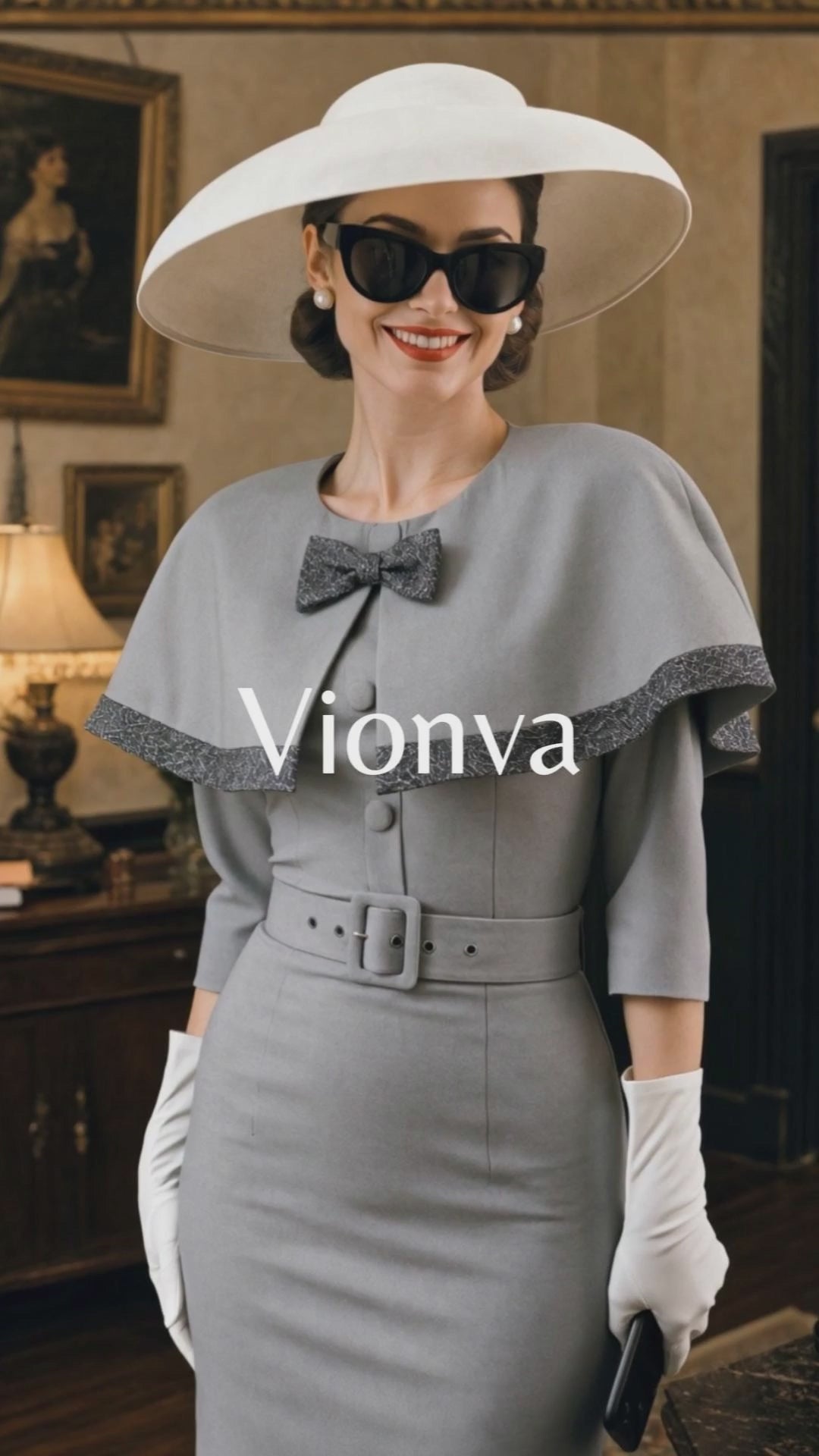 Vintage Fitted With Shrug Midi Dress Two Piece Set