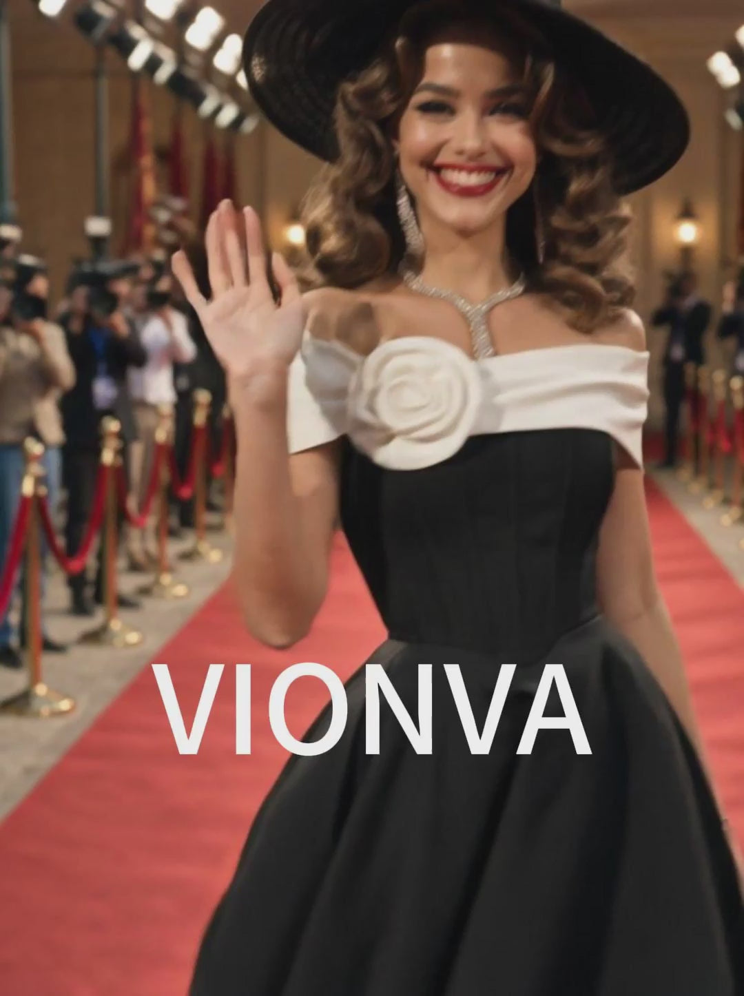 Vintage Off Shoulder 3D Rose Corset Lace Up Swing Midi Gown