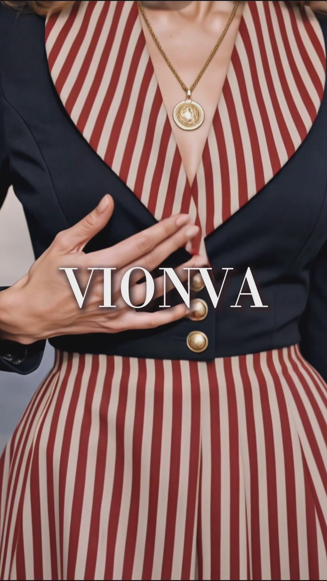 Vintage Contrast Lapel Midi Dress