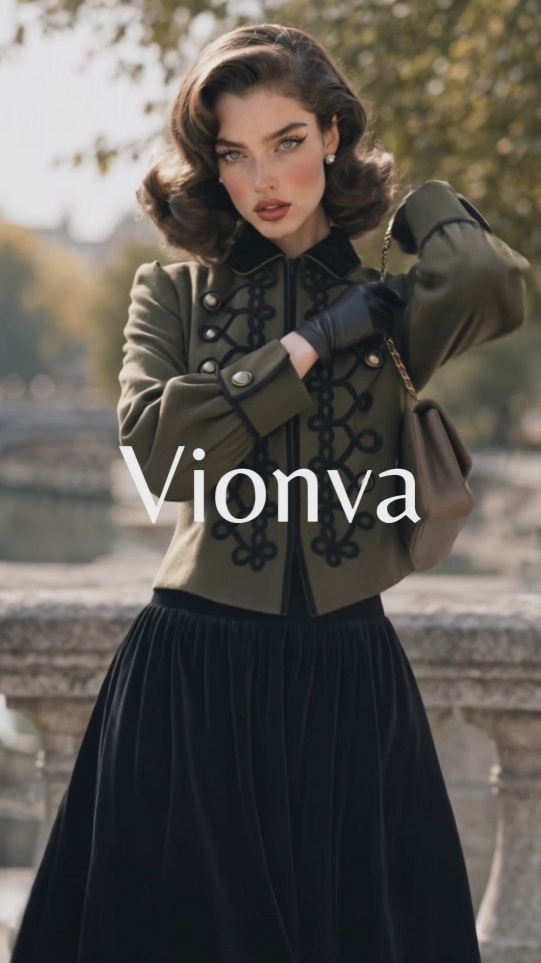 Vintage Contrast‑color Cropped Blazer Jacket